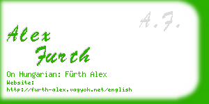 alex furth business card