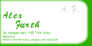 alex furth business card